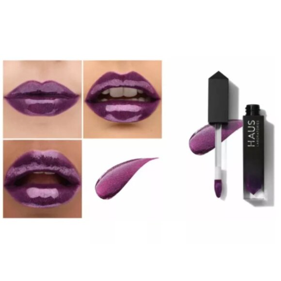 HAUS LABS by Lady Gaga LE RIOT LIP GLOSS Ultra Shine Color VIOLET DISCO MSRP $35 - Picture 1 of 5